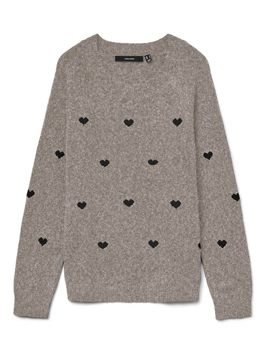 VMCDOFFY - Strikbluse med Hjerter.