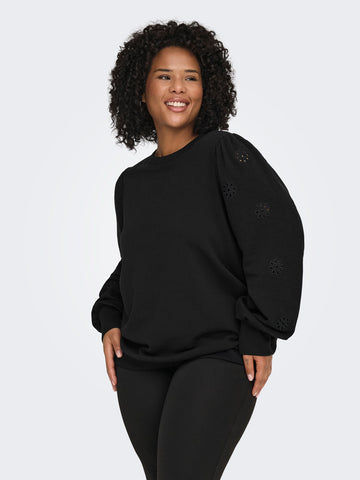 CarFemme - Sweatshirt med Broderi