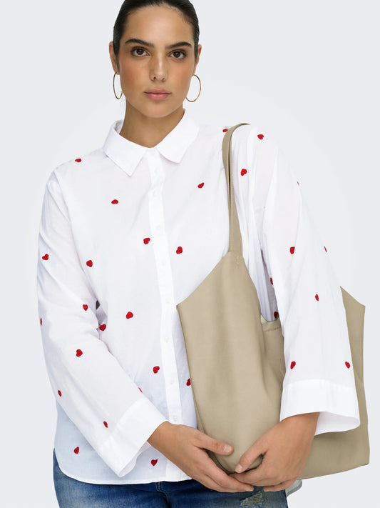 CarNew Lina Grace - Broderet Skjorte - NOOS
