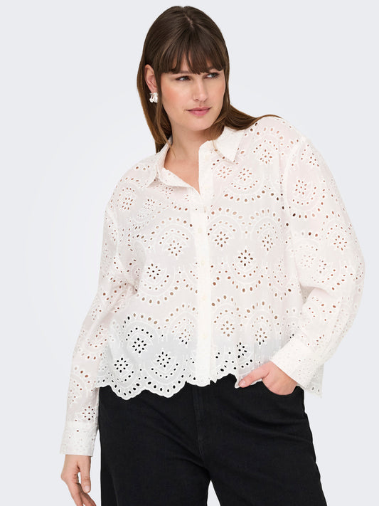 CarValais - Broderie anglaise skjorte
