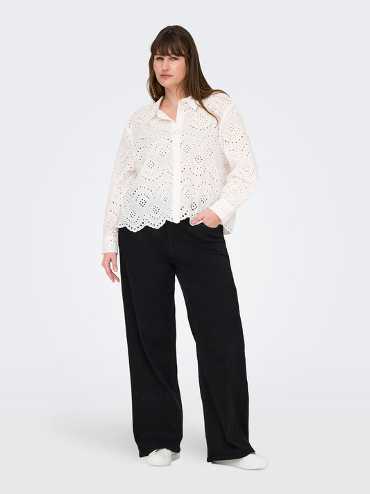 CarValais - Broderie anglaise skjorte