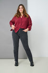 CAREMILY - Glitter Straight Denim Jeans