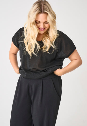 CarSilvery - Lurex Bluse - Noos
