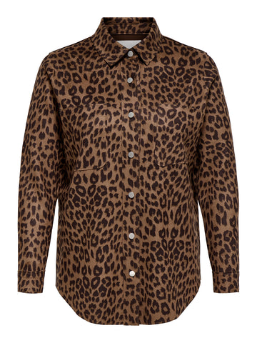 CarTiki - Fake ruskind Leopard Jakke / Skjorte