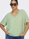 CarMetta - V-hals Blondetop