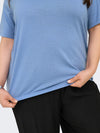CarCoral - T-Shirt med V-hals og Elastikkant