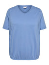 CarCoral - T-Shirt med V-hals og Elastikkant