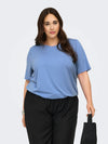 CarCoral - T-Shirt med V-hals og Elastikkant