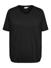 CarCoral - T-Shirt med V-hals og Elastikkant
