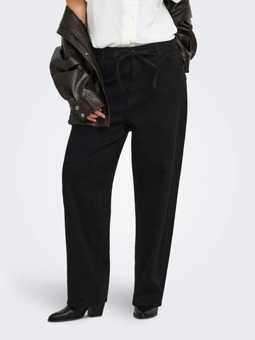 CarGianna - Sorte Jeans Med Lige Ben - Noos