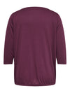 CarCarlinne - 3/4 Boatneck Top med Elastikbund