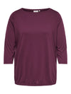 CarCarlinne - 3/4 Boatneck Top med Elastikbund
