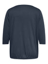 CarCarlinne - 3/4 Boatneck Top med Elastikbund