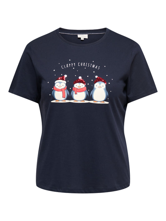 CarKita - T-shirt med Juleprint - Blå