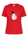 CarKita - T-Shirt med Juleprint - Rød