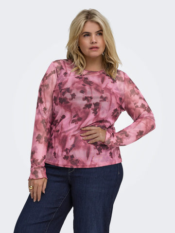 CarJungle - Mesh Bluse - Pink
