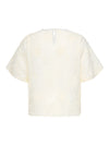 CarAnila - Bluse med Blomsterdetaljer - Cloud Dancer