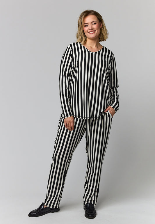 GoGitte - Langærmet Stribet T-shirt
