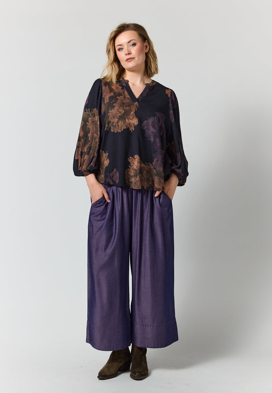GoVilde - Bluse med Store Blomster