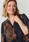 GoVilde - Bluse med Store Blomster