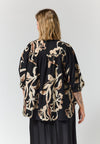 GoMalou - Bluse med Bladprint