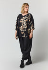 GoMalou - Bluse med Bladprint