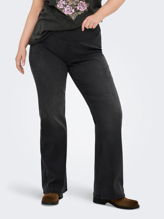 CarRoyal - Flared jeans med elastik i taljen