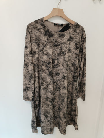 LG Tunika Orange og Meleret print