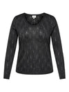 CARMELLA LS GLITTER V-HALS GENSER