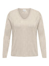 CARMELLA LS GLITTER V-HALS GENSER