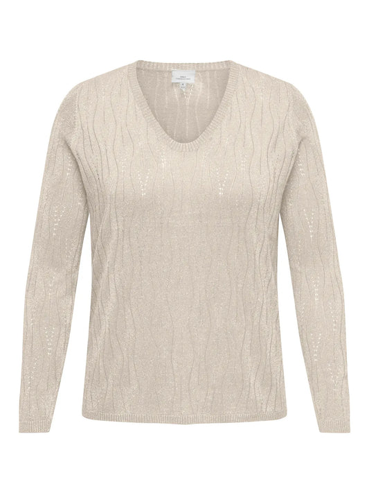 CARMELLA - Strikbluse med Glimmer