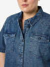 NMNEW SIGNE - Kortermet denimkjole Noos