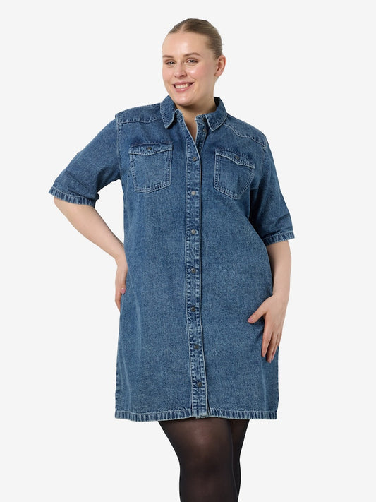 NMNEW SIGNE - Kortærmet Denimkjole