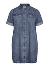NMNEW SIGNE - Kortermet denimkjole Noos