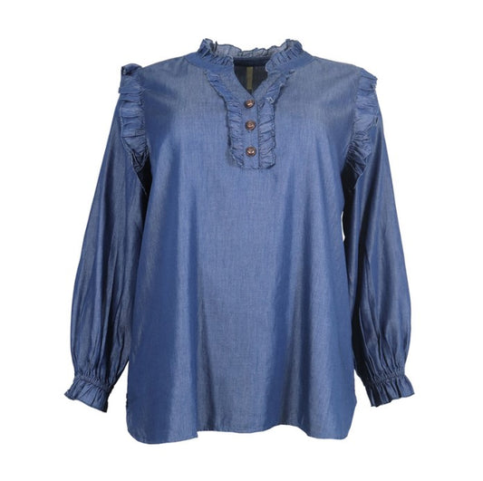 CpNannaline Bluse - Bluse med volanger