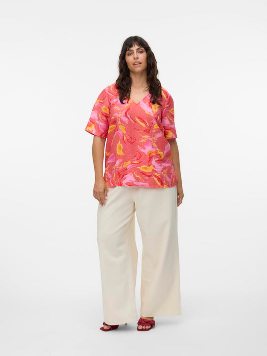 VmcCille Christa - Bluse med V-hals