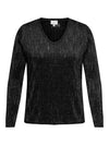 CARMELLA LS GLITTER V-HALS GENSER