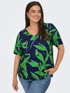 CarFlorra - Bluse med V-hals