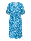 CARMARRAKESH LIFE 2/4 V-NECK DRESS AOP