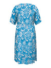 CARMARRAKESH LIFE 2/4 V-NECK DRESS AOP