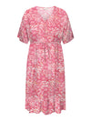 CARMARRAKESH LIFE 2/4 V-NECK DRESS AOP