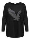 CARALBA - Lang Bluse med nitter