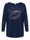 CARALBA - Lang Bluse med nitter