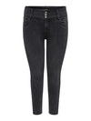 CARANNA - Højtaljet Ankel Jeans - Noos