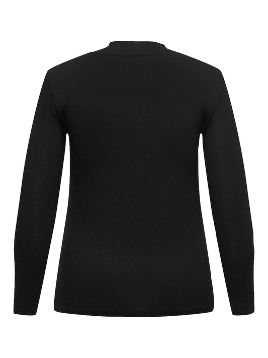 CARCALO L/S HIGH NECK WOOL TOP