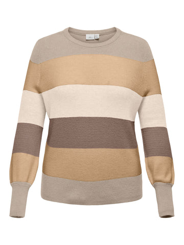 CARNEW DARIA L/S STRIPE PULLOVER KNIT
