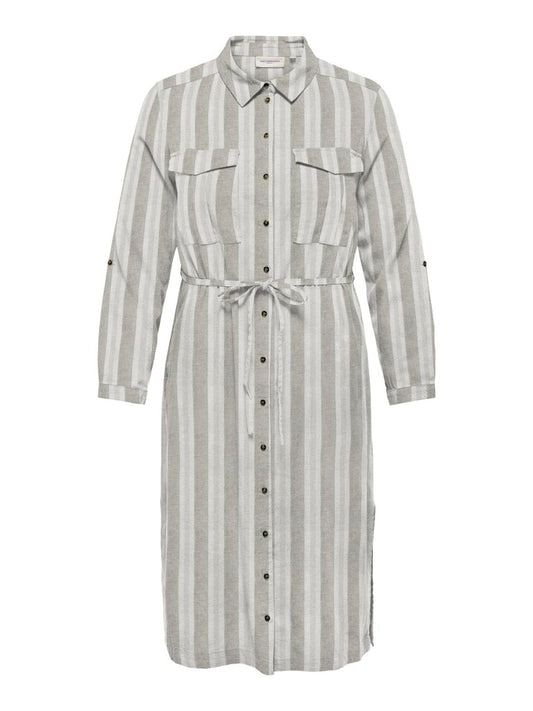CARCARO LS LINEN SHIRT DRESS