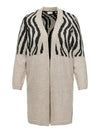 CARJADE ZEBRA L/S CARDIGAN KNIT NOOS