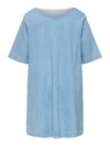 CARTINE MIDI SS A-SHAPE DENIM DRESS