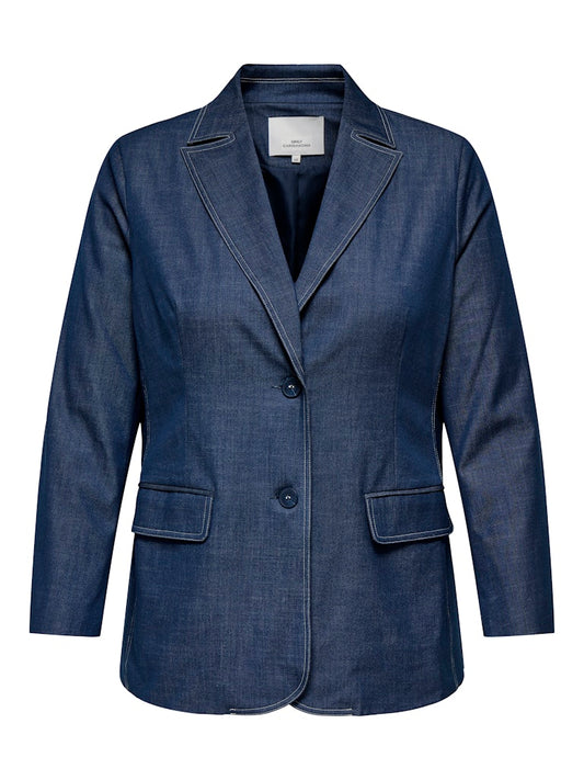 CARJINA - Blazer Med Kontrast Syninger